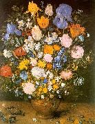 Jan Brueghel Bouquet of Flowers in a Clay Vase painting